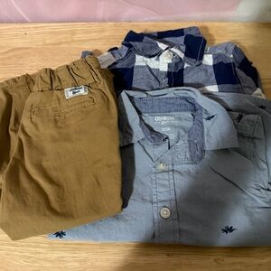 OshKosh B'gosh Boys 3-Piece Set in Navy, Light Blue, and Brown